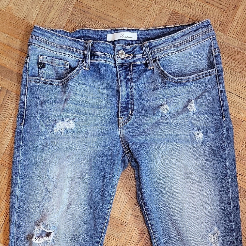 KanCan Mid Rise Skinny Denim Jeans Distressed Cotton Stretch Size 30 - Picture 7 of 11